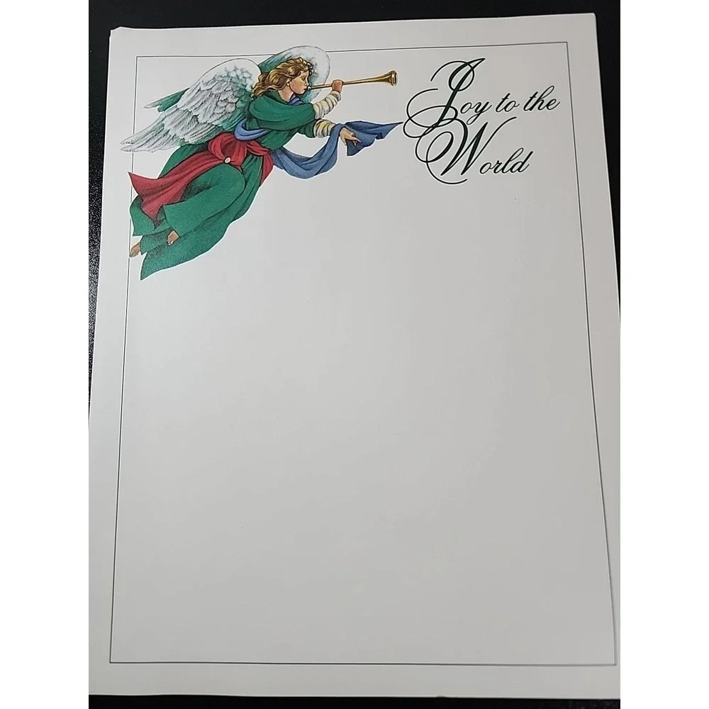 30 Sheets Computer Stationary Christmas Letter Announcments, Junk Journal Paper